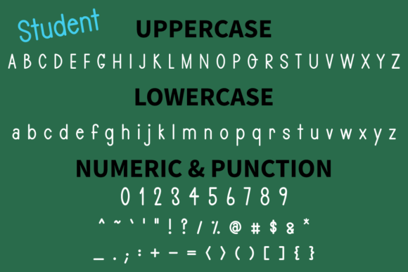 Student Font Poster 5