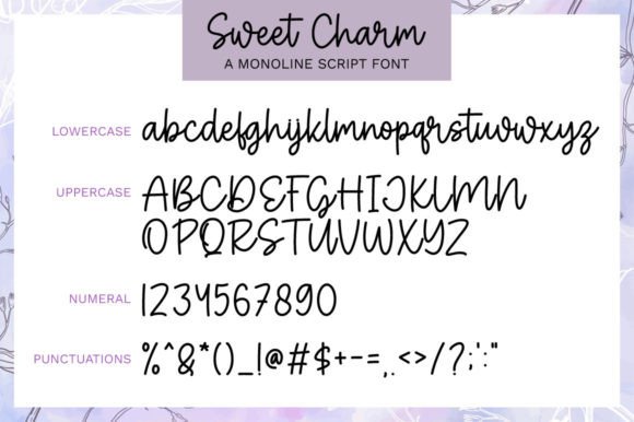 Sweet Charm Font Poster 7