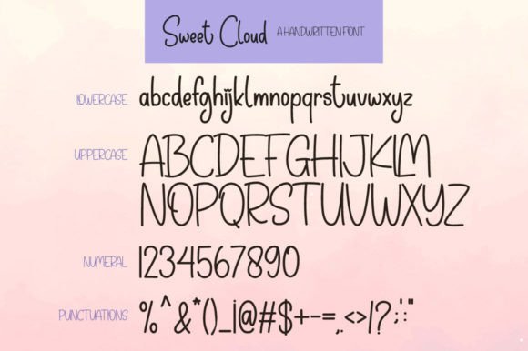 Sweet Cloud Font Poster 7