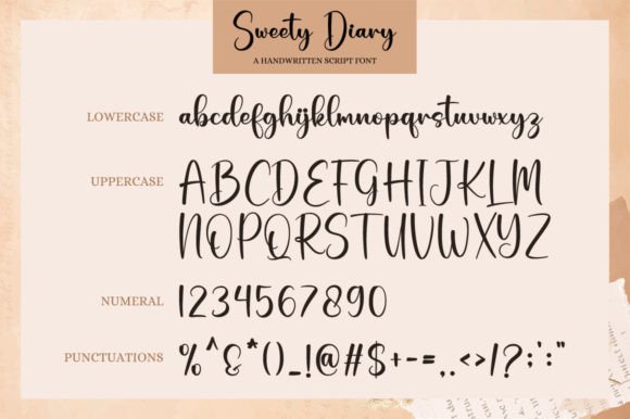 Sweety Diary Font Poster 7