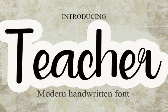 Teacher Font Poster 1