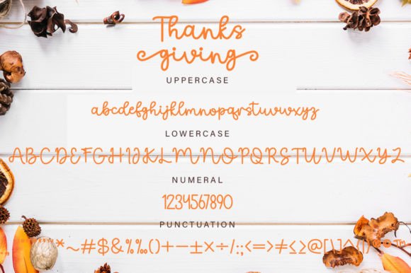 Thanks Giving Font Poster 6