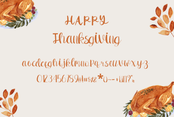 Thanksgiving Font Poster 3