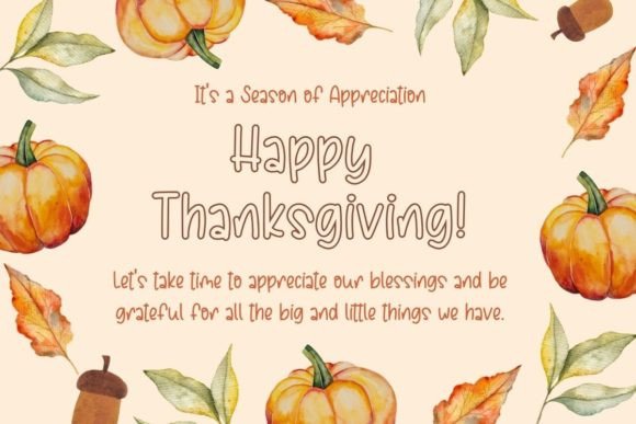 Thanksgiving Font Poster 2