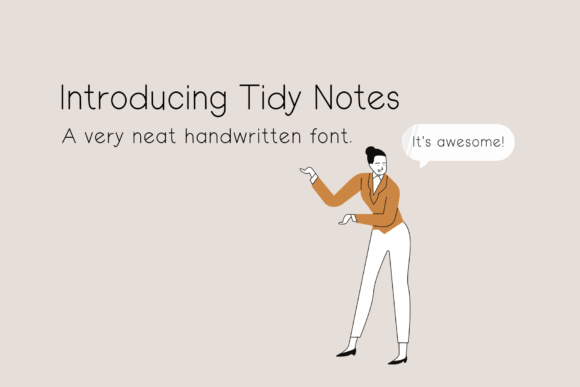 Tidy Notes Font Poster 2