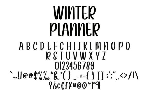 Winter Planner Font Poster 3
