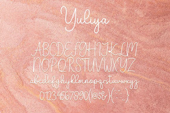 Yuliya Font Poster 7