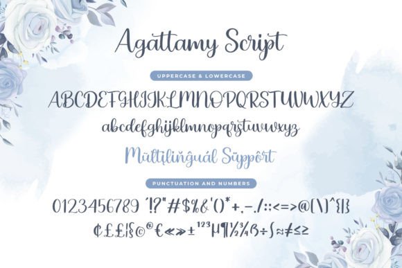 Agattamy Script Font Poster 4