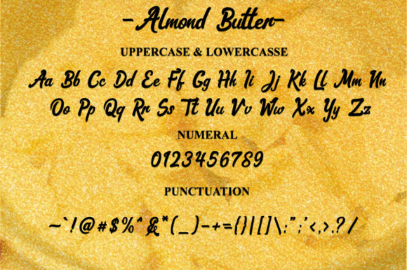Almond Butter Font Poster 10