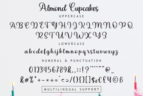 Almond Cupcakes Font Poster 8