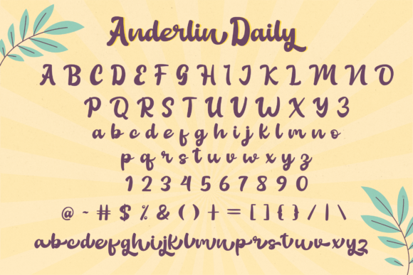 Anderlin Daily Font Poster 8