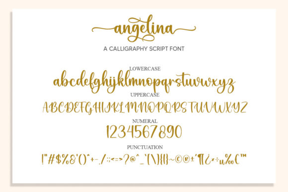 Angelina Font Poster 5