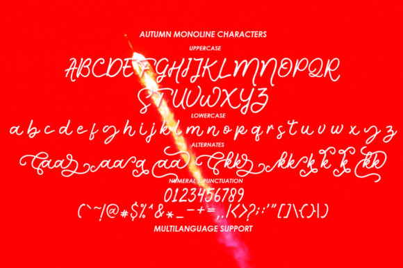 Autumn Monoline Font Poster 3