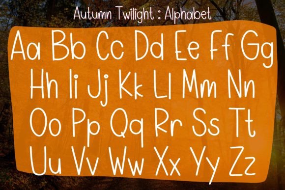 Autumn Twilight Font Poster 3