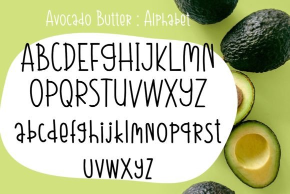 Avocado Butter Font Poster 3