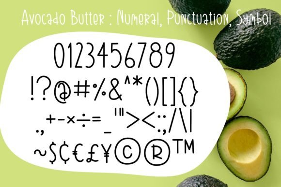 Avocado Butter Font Poster 4