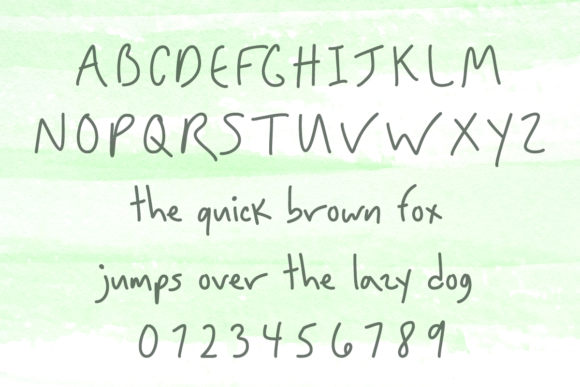 Baby Cucumber Font Poster 2