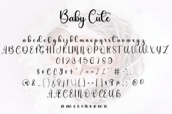 Baby Cute Font Poster 2
