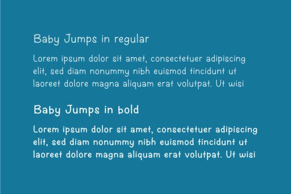 Baby Jumps Font Poster 2