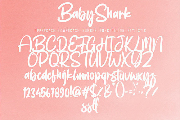 Baby Shark Font Poster 7