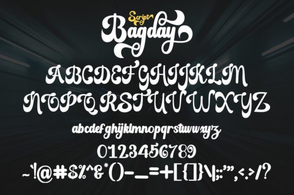 Bagday Script Font Poster 7