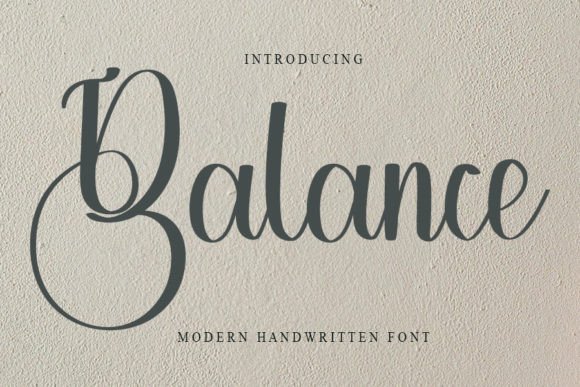 Balance Font Poster 1