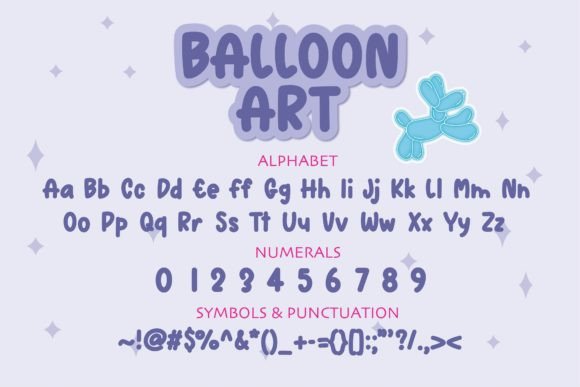 Balloon Art Font Poster 2