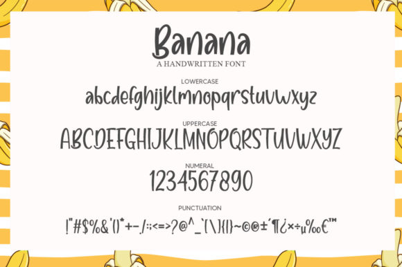 Banana Font Poster 6