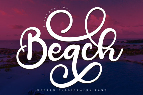 Beach Font Poster 1