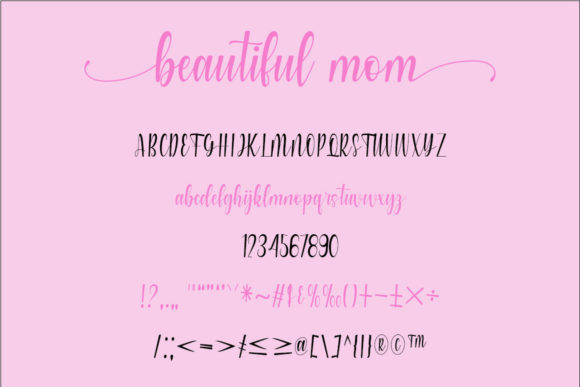 Beautiful Mom Font Poster 4