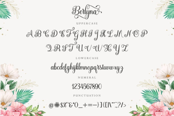 Berlyna Font Poster 4