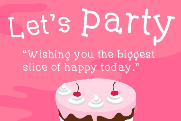 Birthday Party Font Poster 3