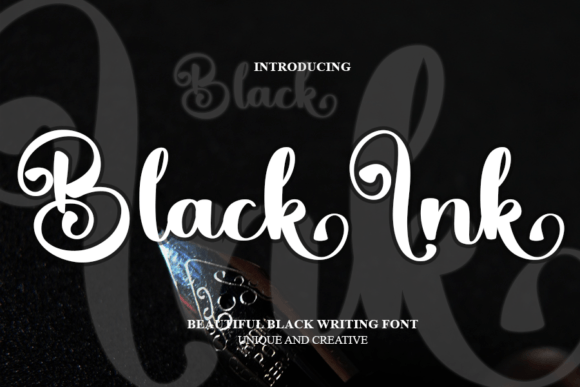 Black Ink Font Poster 1