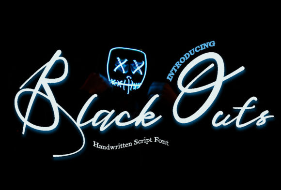 Black Outs Font Poster 3