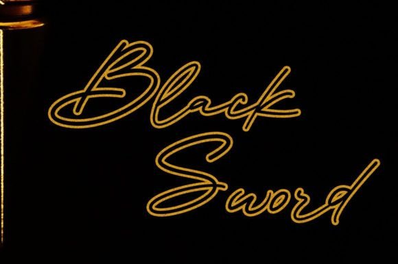 Black Sword Font Poster 1