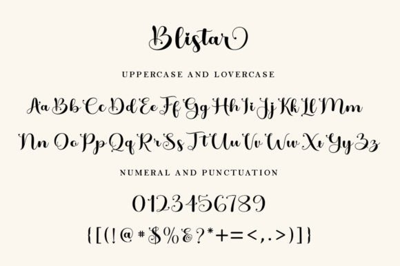 Blistar Font Poster 10