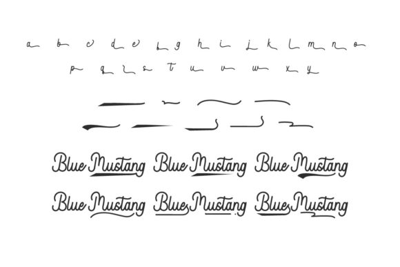 Blue Mustang Font Poster 7