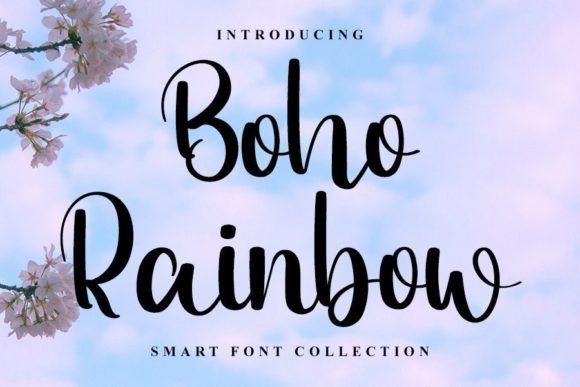 Boho Rainbow Font