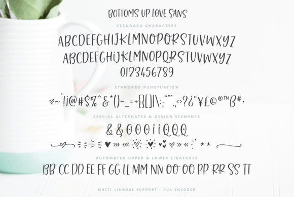 Bottoms Up Love Duo Font Poster 13