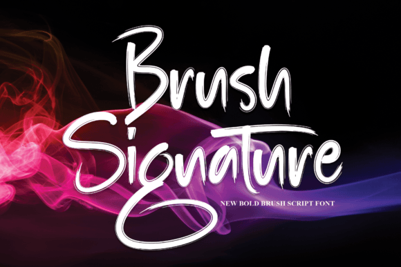 Brush Signature Font Poster 1