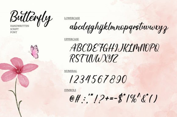 Butterfly Font Poster 2