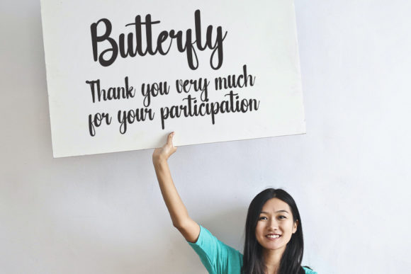 Butterfly Font Poster 5