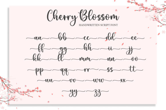 Cherry Blossom Font Poster 7