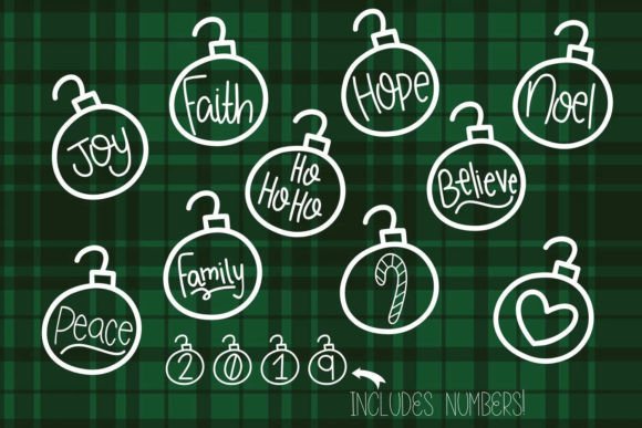 Christmas Baubles Font Poster 3