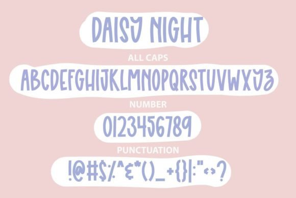 Daisy Night Font Poster 3