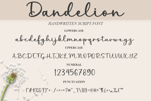 Dandelion Font Poster 5