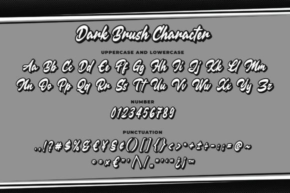 Dark Brush Font Poster 7