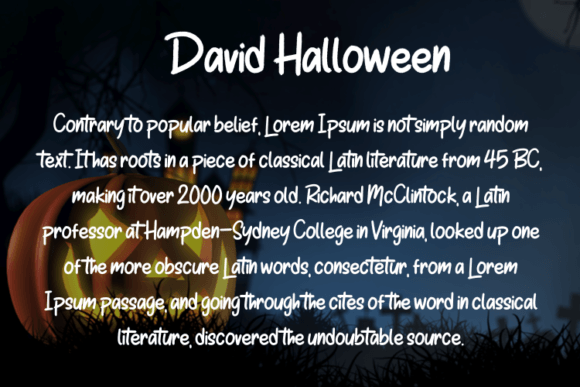 David Halloween Font Poster 4