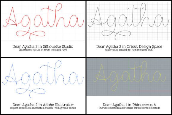 Dear Agatha (single Line) Font Poster 3