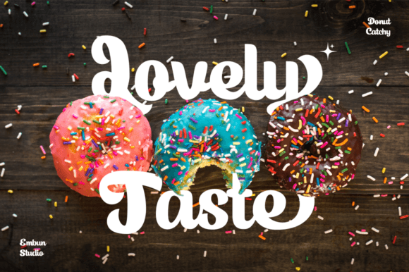 Donut Catchy Font Poster 3